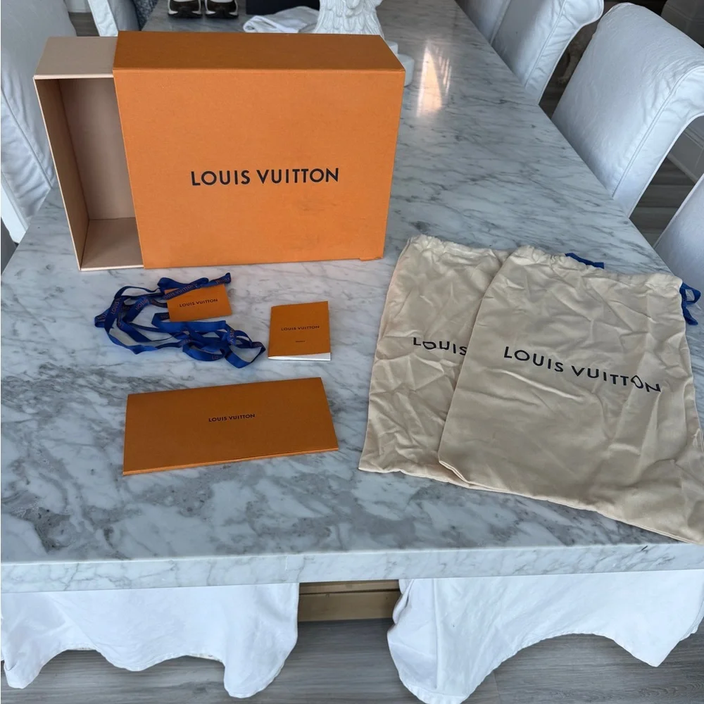 Louis Vuitton White and Brown Sneakers - Picture 3 of 16